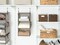 Large Rectangular Wicker Basket, Water Hyacinth Storage Basket with Built-in Handles